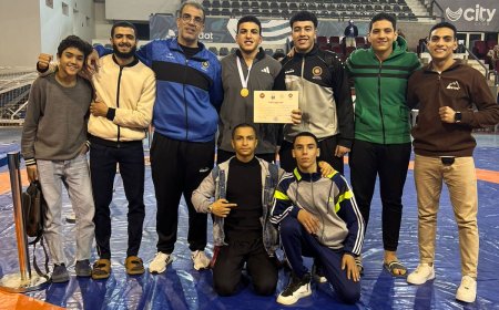 مصارعة المشروع القومي بكفر الشيخ يحصدون خمس ميداليات فى بطولة الجمهورية