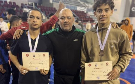بطولة الجمهورية للمصارعة تهدى ناشئين المشروع القومي للموهبة بكفر الشيخ 6 ميداليات