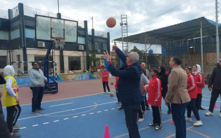 مركز تدريب الفتيات لكرة السلة "Her World" بكفر الشيخ يستقبل وفد وزارة الشباب والرياضة