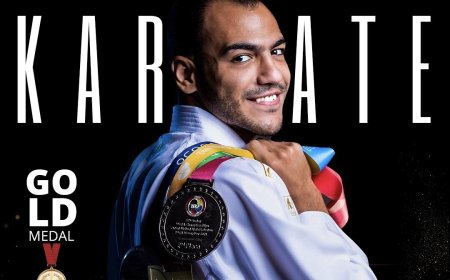 لاعب وادى دجلة عبدالله ممدوح يفوز بالميدالية الذهبية في بطولة الدوري العالمي للكاراتيه بباريس 2025