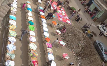 5 آلاف صينية طعام احتفالا بوضع صبة سقف الدور الثاني بمسجد بقرية بكفر الشيخ