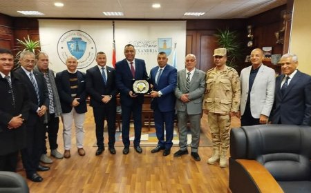 زيارة رفيعة المستوى لكلية التربية الرياضية بأبو قير