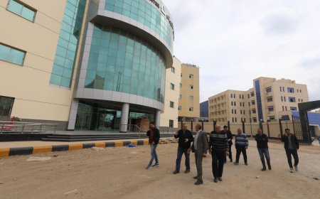 رئيس جامعة كفر الشيخ يتابع تفقد موقع المدينة الطبية بالجامعة للوقوف على أخر المستجدات