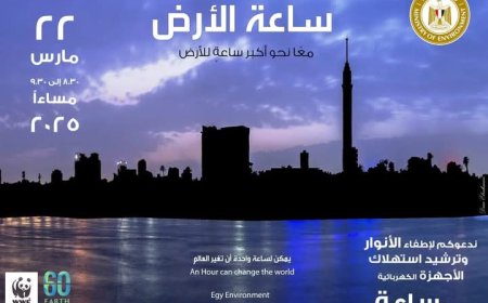 محافظة السويس تشارك فى مبادرة ( ساعة الأرض ) لدعم الإستدامة البيئية 