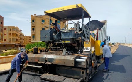 استكمال أعمال رصف كورنيش مصيف بلطيم بطول 3 كم بكفرالشيخ