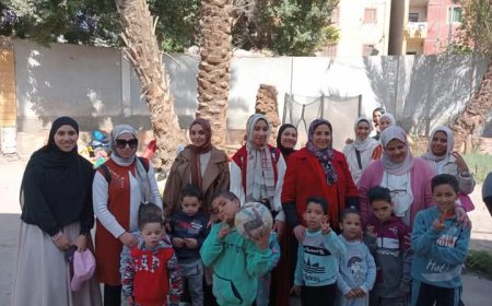 قافلة جامعة القاهرة تعالج المسنين والأطفال في البدرشين 