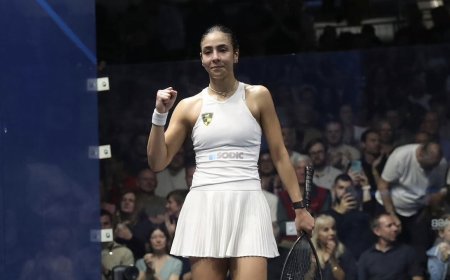 نجمة وادى دجلة هانيا الحمامي تتوج ببطولة أوبتاسيا للإسكواش