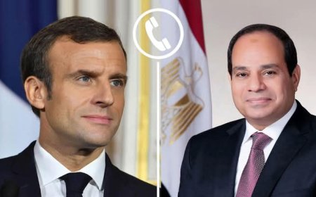 السيسي وماكرون يبحثان تطورات الأوضاع في غزة