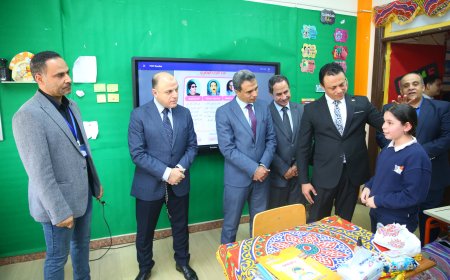 محافظ كفرالشيخ يتفقد المدرسة الرسمية الدولية لمتابعة سير العملية التعليمية