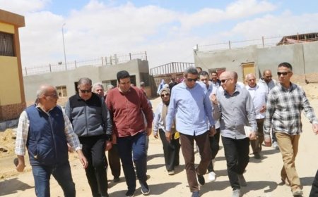 محافظ السويس يتفقد أعمال تطوير المجزر الآلي بقرية الألبان الجديدة 