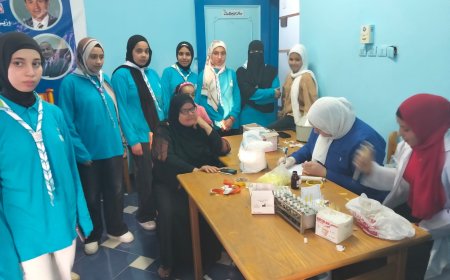 فريق جوالة مركز شباب الصافية بكفرالشيخ ينظم القافلة الطبية بالتعاون مع الإدارة الصحية
