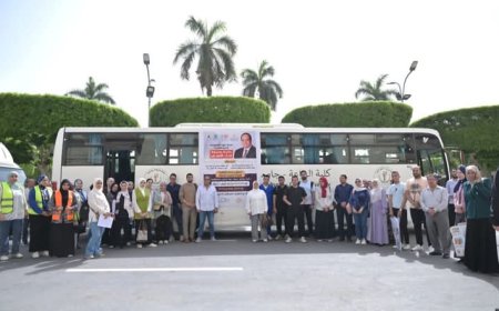 فحص وعلاج 1900 مواطنا بالقافلة الطبية المجانية بالجيزة 