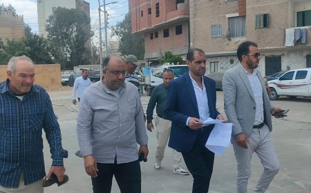 رئيس مركز ومدينة كفر الشيخ يتابع استكمال الأعمال بالسوق الحضاري الجديد بميت علوان