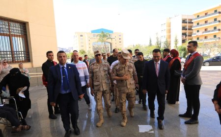 رئيس جامعة كفر الشيخ يستقبل العميد اركان حرب رئيس منطقة تجنيد وتعبئة المنصورة