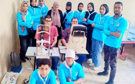 رياضة كفر الشيخ: ضمن المشروع المجتمعي جوالة شباب كفر مجر تنظم القافلة الطبية لأهالى القرية 