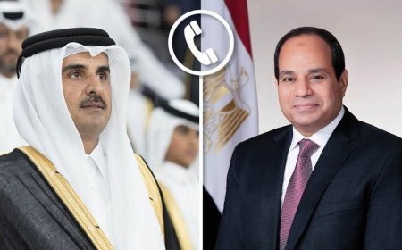  الرئيس " السيسي"اجرى  اتصالًا هاتفيًا أمير دولة قطر