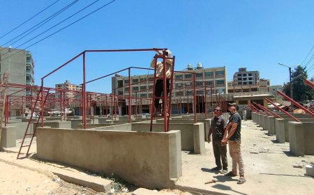 الانتهاء من أعمال السوق الحضاري بميت علوان بنسبة 80%