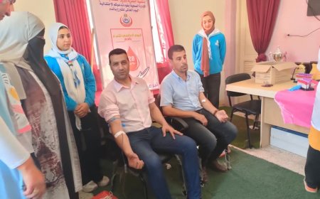 شباب كفر الشيخ تنظم حملة للتبرع لمرضى الفشل الكلوى تزامنًا مع الإحتفال باليوم العالمي للتبرع بالدم