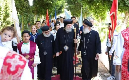 اسقف البحيرة يشيد بكنسية مار يوحنا الحبيب بمنشأة غربال دمنهور