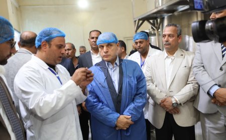 محافظ كفرالشيخ يتفقد عدد من المصانع بالمنطقة الصناعية ببلطيم.. إشغال كامل 100%