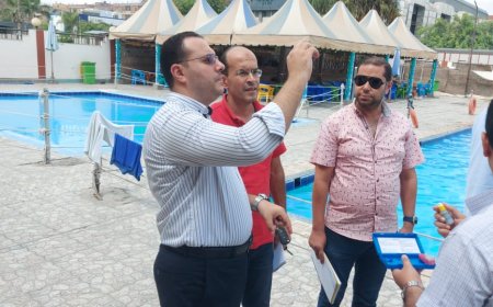 متابعة تطبيق عوامل الأمن والسلامة بحمامات السباحة بالهيئات الشبابية والرياضية بكفر الشيخ