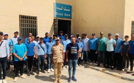 استمرار حملات طلاب التربية العسكرية بجامعة كفر الشيخ للتربع بالدم لمستشفي كفر الشيخ الجامعي