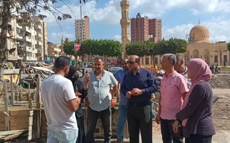 محافظ كفرالشيخ يتابع أعمال تنفيذ المرحلة الثانية لتطوير الميدان الإبراهيمي بدسوق