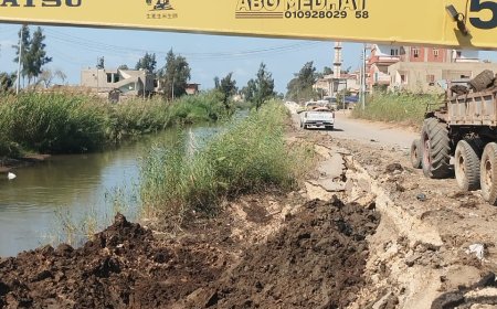 محافظ كفرالشيخ يستجيب لأهالي قرى الخريجين.. بدء أعمال التدبيش وحوائط ساندة بطريق الزاوية بالرياض