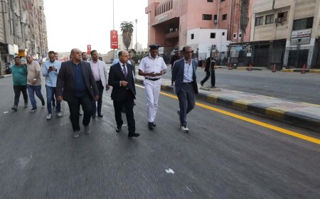 محافظ كفر الشيخ يتفقد أعمال تخطيط وتنفيذ إشارات وعلامات الطرق بعدد من شوارع المحافظة