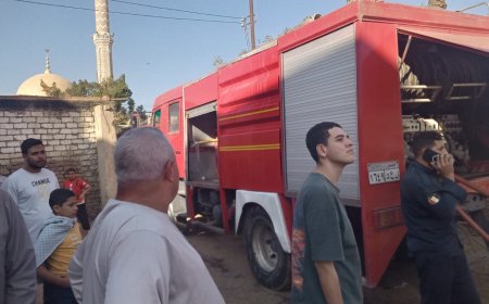 السيطرة على حريق بقرية بطيطه التابعة للوحدة المحلية لقرية الشمارقة