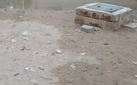 المياة تغرق شارع بن العابد بحي التقوي بالغردقة وتثير غضب الأهالى