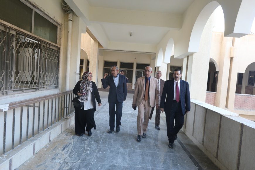 رئيس جامعة كفر الشيخ يتفقد معامل ومدرجات كلية الطب البيطري لمتابعة أعمال التطوير ورفع الكفاءة