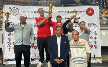 المشروع القومى للموهبة بكفر الشيخ يتصدر الترتيب العام لبطولة الجمهورية للمصارعة بسبعة ميداليات 