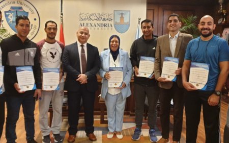 عميد كلية علوم الرياضة بالإسكندرية يكرّم المجلس التنفيذي لوحدة القياس والتقويم ويؤكد على التفوق  الأكاديمي كنهج دائم