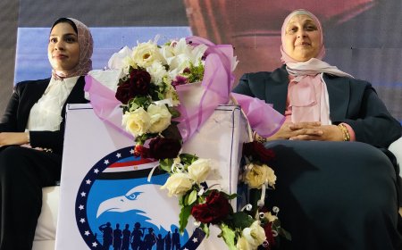 استقبال حاشد لأمينة المرأة بالمحافظة ومرشحة القائمة الوطنية لحزب مستقبل وطن بكفر الشيخ في مؤتمر المهبط