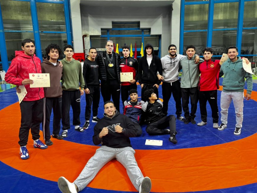 مصارعة المشروع القومي بكفر الشيخ ترتيب عام أول و 7 ميداليات فى بطولة الجمهورية 