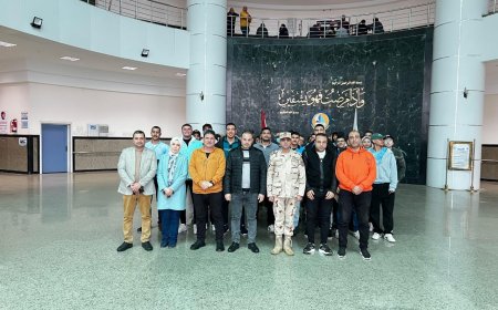 طلاب التربية العسكرية بجامعة كفر الشيخ يواصلون مسيرة العطاء بحملة تبرع بالدم بالمستشفى الجامعي