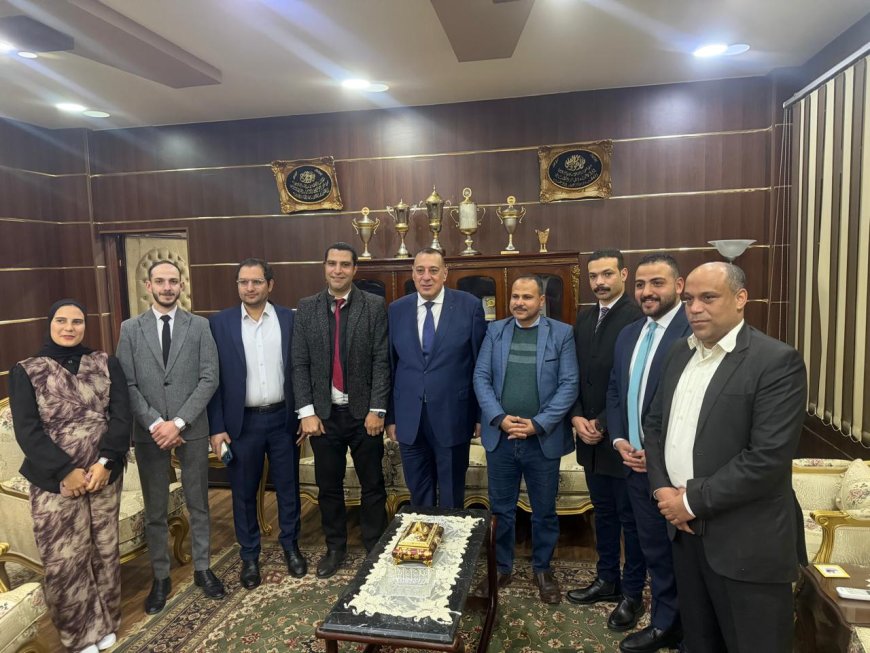 وفد من القوى الشبابية بمحافظة كفر الشيخ يقدم التهنئة للقيادات الشرطية فى عيد الشرطة الـ 74