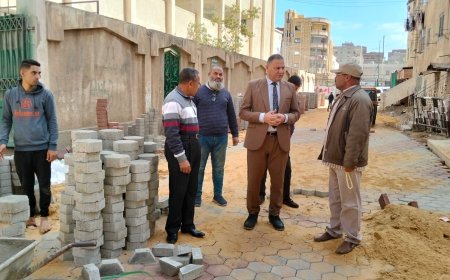 محافظ كفرالشيخ يتابع أعمال تركيب الانترلوك بسيدي سالم ضمن مشروعات الخطة الاستثمارية