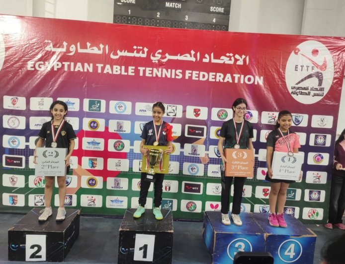 «روضة إبراهيم» ابنة كفر الشيخ تحصد برونزية بطولة الجمهورية لتنس الطاولة 