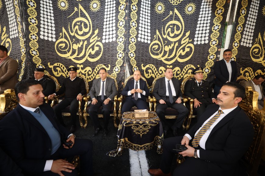 محافظ كفرالشيخ يتقدم الجنازة العسكرية لشهيد الواجب النقيب «عمر معاني» معاون مباحث مركز شرطة الحامول