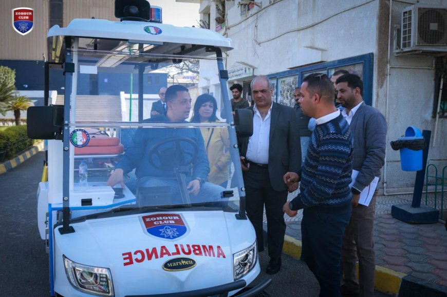 نادي الزهور يقدم أول جولف كار إسعاف مجهز 