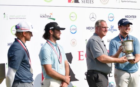 البلجيكى كريستوف يتوج بلقب الجولة الثامنة من سلسلة جولف مصر العالمية بالسخنة 