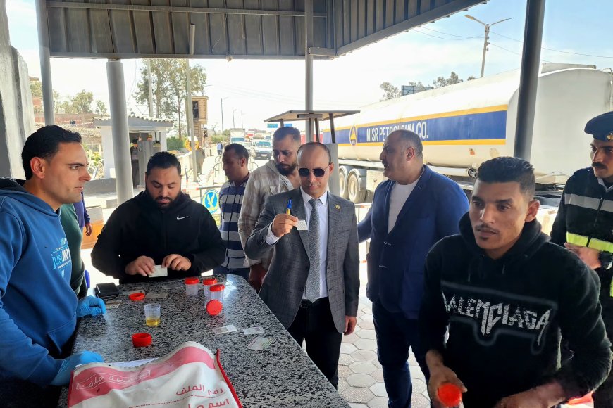 حملات مرورية مكبرة للكشف عن تعاطي المواد المخدرة بطرق كفر الشيخ