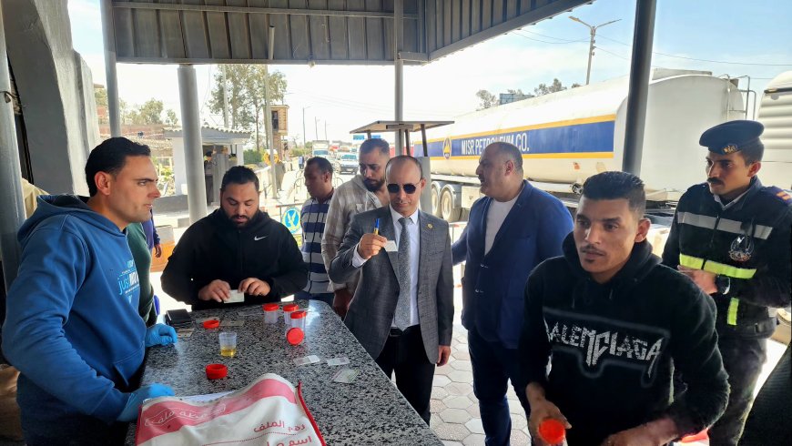 حملات مرورية مكبرة للكشف عن تعاطي المواد المخدرة بطرق كفر الشيخ